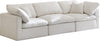Plush Cream Velvet Standard Cloud Modular Sofa image