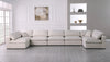 Serene Cream Linen Fabric Deluxe Cloud Modular Sectional