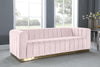 Marlon Pink Velvet Sofa