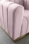 Marlon Pink Velvet Sofa