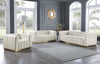 Marlon Cream Velvet Loveseat