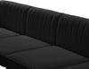 Alina Black Velvet Modular Sectional