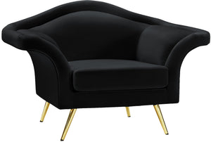 Lips Black Velvet Chair image