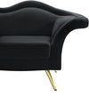 Lips Black Velvet Chair