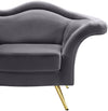 Lips Grey Velvet Loveseat