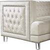 Lucas Cream Velvet Loveseat