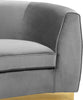 Julian Grey Velvet Loveseat