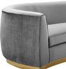 Julian Grey Velvet Loveseat