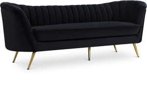 Margo Black Velvet Sofa image