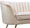 Margo Cream Velvet Loveseat