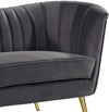 Margo Grey Velvet Loveseat