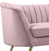 Margo Pink Velvet Loveseat