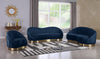 Shelly Navy Velvet Chaise