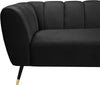 Beaumont Black Velvet Sofa