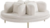 Circlet Cream Velvet Round Sofa Settee image