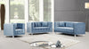 Mariel Sky Blue Velvet Loveseat