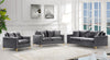 Naomi Grey Velvet Sofa