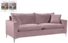 Naomi Pink Velvet Sofa