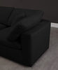 Cozy Black Velvet Cloud Modular Armless Sofa