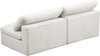Cozy Cream Velvet Cloud Modular Armless Sofa