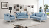 Roxy Sky Blue Velvet Sofa