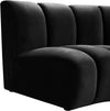 Infinity Black Velvet 3pc. Modular Sectional