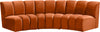 Infinity Cognac Velvet 3pc. Modular Sectional image