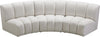 Infinity Cream Velvet 3pc. Modular Sectional