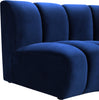 Infinity Navy Velvet 5pc. Modular Sectional