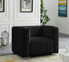 Ravish Black Velvet Chair