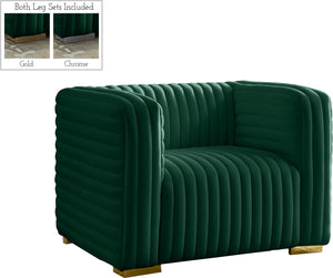 Ravish Green Velvet Chair image