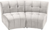 Limitless Cream Velvet 2pc. Modular Sectional