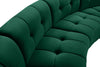 Limitless Green Velvet 3pc. Modular Sectional