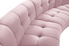 Limitless Pink Velvet 3pc. Modular Sectional