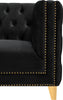 Michelle Black Velvet Loveseat