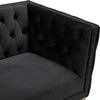 Michelle Black Velvet Loveseat