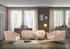 Hermosa Pink Velvet Loveseat