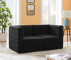 Quincy Black Velvet Modular Sofa