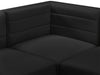 Quincy Black Velvet Modular Sectional