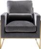 Mila Grey Velvet Chair
