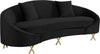 Serpentine Black Velvet Sofa image