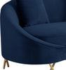 Serpentine Navy Velvet Sofa