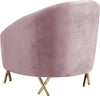 Serpentine Pink Velvet Chair