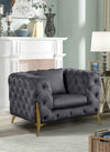 Kingdom Grey Velvet Chair