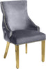 Tuft Grey Velvet Dining Chair