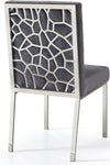 Opal Grey Velvet Dining Chair