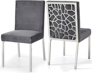 Opal Grey Velvet Dining Chair image