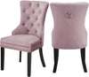Nikki Pink Velvet Dining Chair image