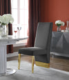 Porsha Grey Velvet Dining Chair
