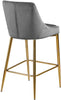 Karina Grey Velvet Stool